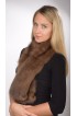 Sable fur scarf, brown, for women