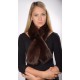 Sable fur scarf, dark brown, for women