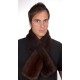 Sable fur scarf, dark brown colour, for men