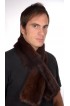 Sable fur scarf, dark brown colour, for men