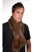 Sable fur scarf, brown colour, for men