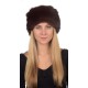 Sable fur hat unisex - dark brown